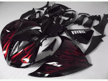 Carénage Moto Yamaha R1 2009-2011 - Rouge Noir Flamme