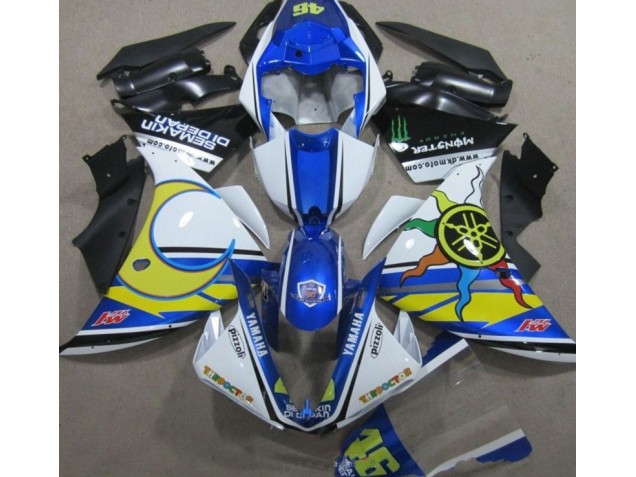 Carénage Moto Yamaha R1 2009-2011 - Bleu Blanc Jaune 46 Carénage Moto Yamaha R1 2009-2011 - Bleu Blanc Jaune 46