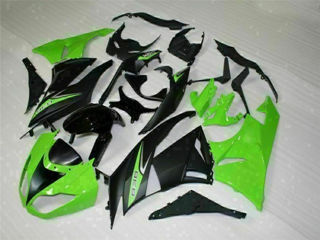 Carénage Moto ZX6R 2009-2012 - Noir Vert 636 Carénage Moto ZX6R 2009-2012 - Noir Vert 636