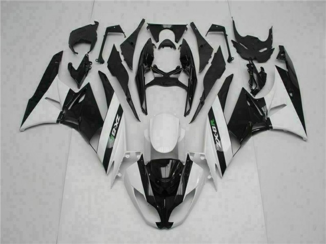 Carénage Moto ZX6R 2009-2012 - Noir Blanc Carénage Moto ZX6R 2009-2012 - Noir Blanc