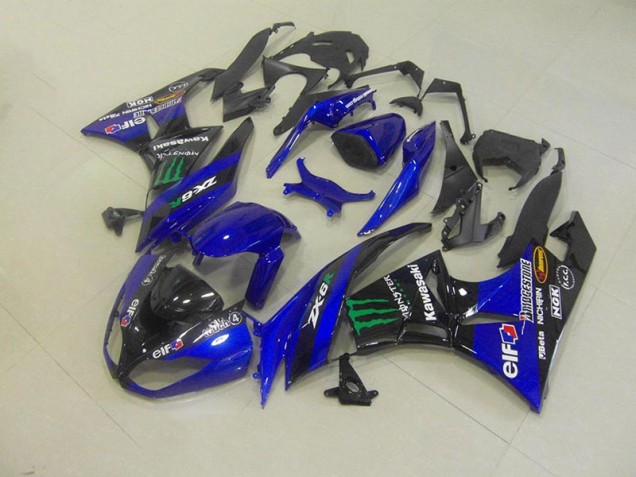 Carénage Moto ZX6R 2009-2012 - Bleu Monster Carénage Moto ZX6R 2009-2012 - Bleu Monster