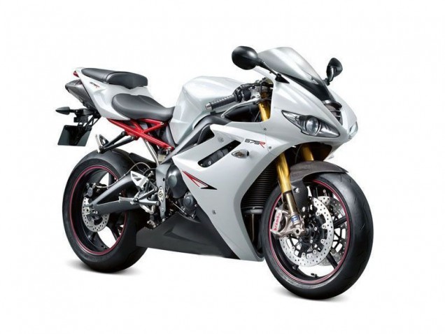 Carénage Moto Triumph Daytona 675 Triple 2009-2012 - Blanc Nacré Noir Carénage Moto Triumph Daytona 675 Triple 2009-2012 - Blanc Nacré Noir