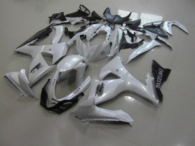 Carénage Moto Suzuki GSXR 1000 K9 2009-2016 - Blanc Nacré et Noir