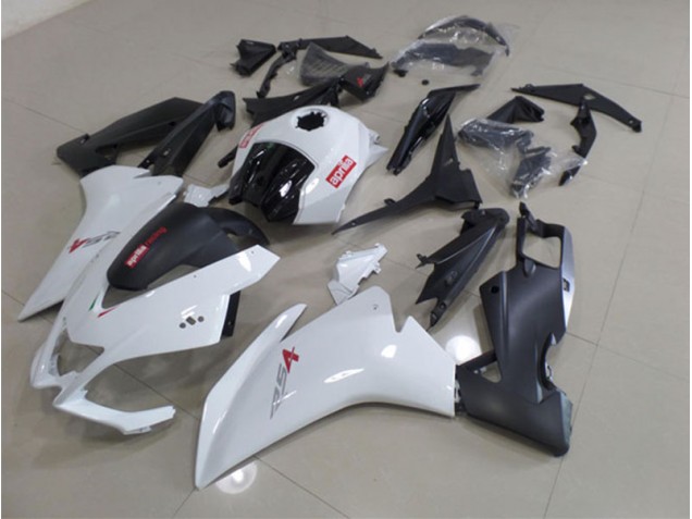 Carénage Moto Aprilia RS4 50 125 2011-2018 - Blanc Noir Carénage Moto Aprilia RS4 50 125 2011-2018 - Blanc Noir