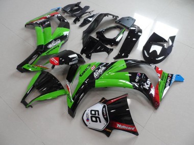 Carénage Moto ZX10R 2011-2015 - Vert Noir avec Number 66