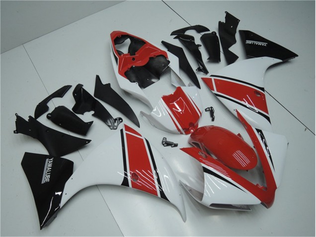 Carénage Moto Yamaha R1 2012-2014 - Blanc Rouge Noir Carénage Moto Yamaha R1 2012-2014 - Blanc Rouge Noir