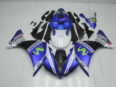 Carénage Moto Yamaha R1 2012-2014 - Bleu Blanc Noir