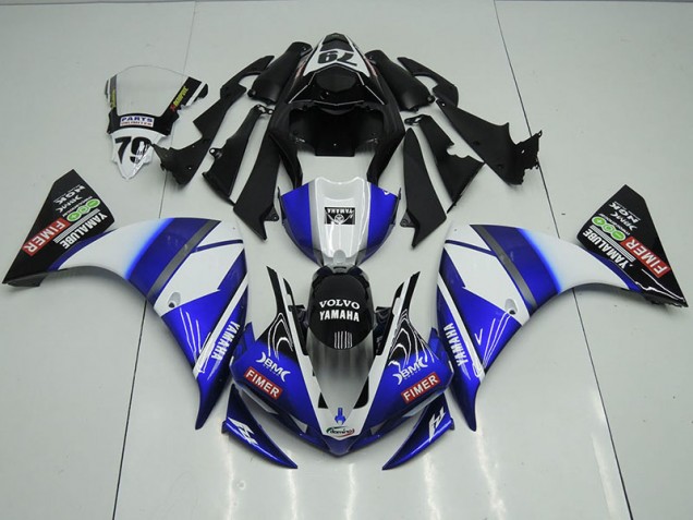 Carénage Moto Yamaha R1 2012-2014 - Bleu Noir Sterilgarda Carénage Moto Yamaha R1 2012-2014 - Bleu Noir Sterilgarda