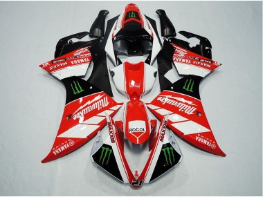 Carénage Moto Yamaha R1 2012-2014 - Rouge Blanc Rocol