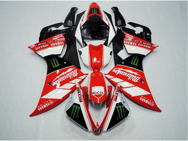 Carénage Moto Yamaha R1 2012-2014 - Rouge Blanc Rocol Carénage Moto Yamaha R1 2012-2014 - Rouge Blanc Rocol