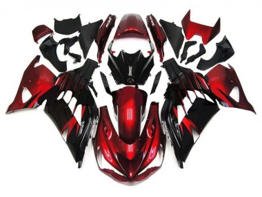 Carénage Moto ZX14R ZZR 1400 2012-2021 - Rouge Noir