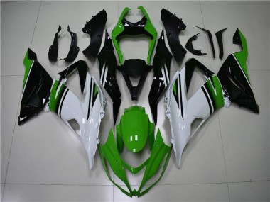 Carénage Moto ZX6R 2013-2018 - Vert Blanc Noir