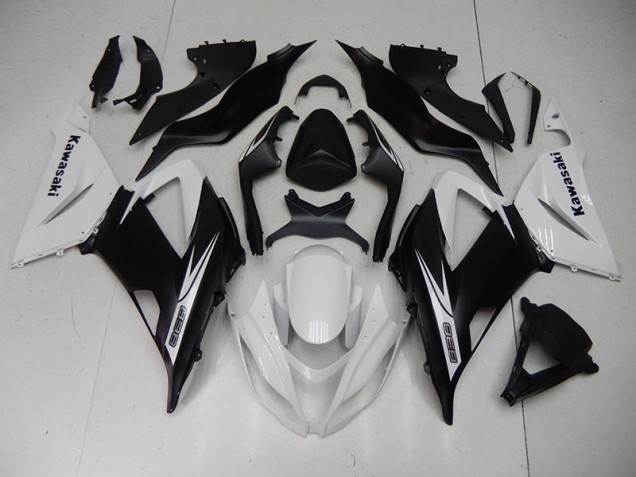 Carénage Moto ZX6R 2013-2018 - Noir Blanc Carénage Moto ZX6R 2013-2018 - Noir Blanc