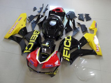 Carénage Moto Honda CBR 600 RR 2013-2023 - Jaune Noir Geico