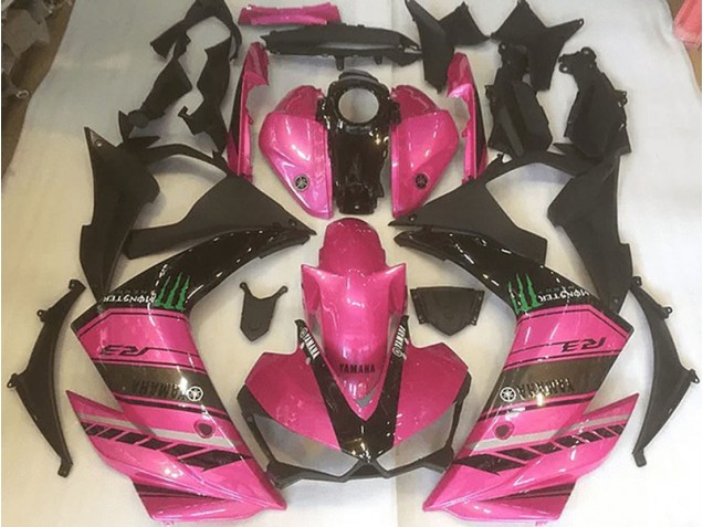 Carénage Moto Yamaha R3 2015-2022 - Rose et Noir Carénage Moto Yamaha R3 2015-2022 - Rose et Noir
