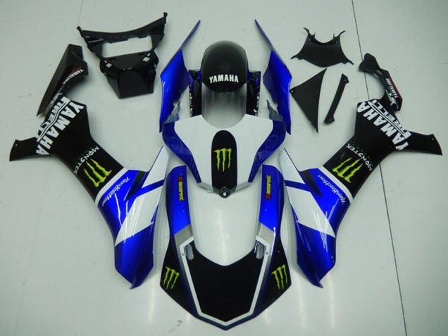 Carénage Moto Yamaha R1 2015-2019 - Noir Bleu Monster Carénage Moto Yamaha R1 2015-2019 - Noir Bleu Monster