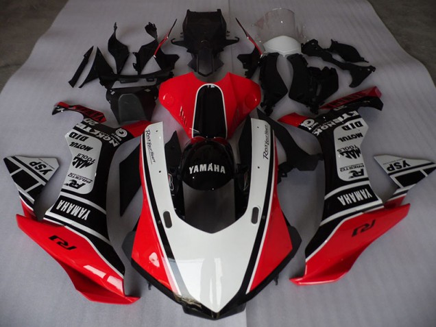 Carénage Moto Yamaha R1 2015-2019 - Rouge Blanc Noir Carénage Moto Yamaha R1 2015-2019 - Rouge Blanc Noir