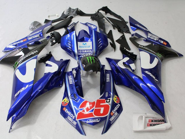 Carénage Moto Yamaha R6 2017-2023 - Movistar Carénage Moto Yamaha R6 2017-2023 - Movistar